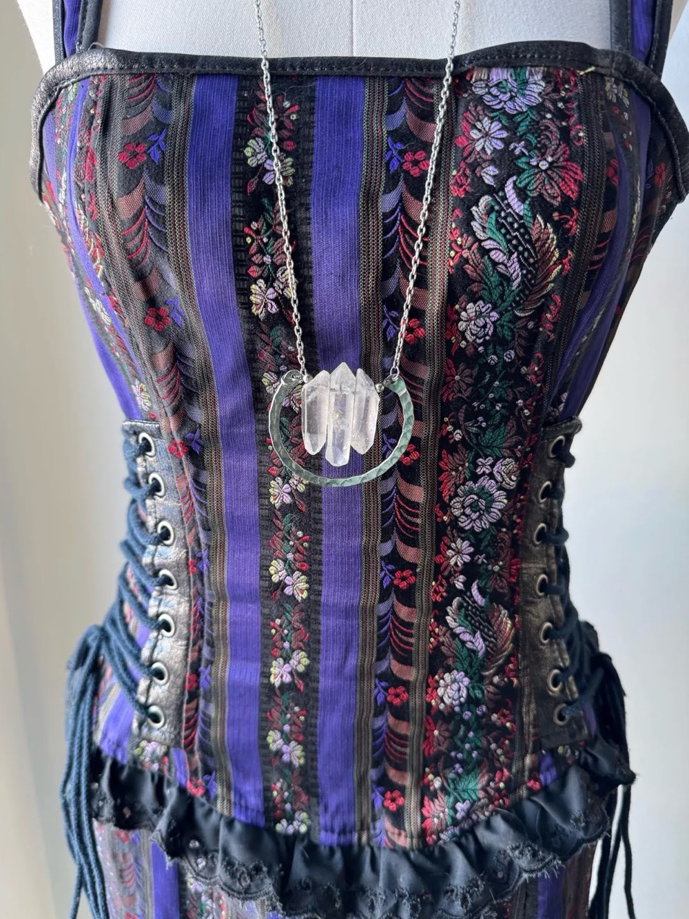 Vintage Y2K punk goth corset dress Hot Topic authentic - Picture 4 of 7